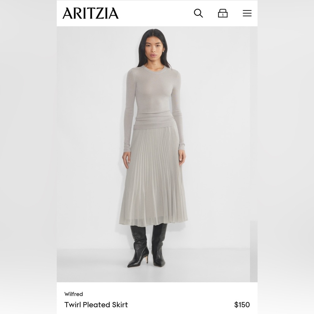 Wilfred  Twirl Pleated Skirt